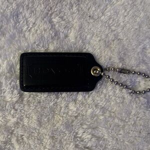 Coach Black Leather Key Holder